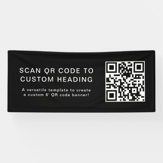 QR-code | Scan Me Business Grey 6' Outdoor Banner (Horizontaal)