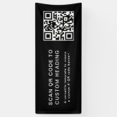 QR-code | Scan Me Business Grey 6' Outdoor Banner (Verticaal)
