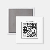 QR Code Scan Me Business Logos door sign Magneet (Voorkant / Achterkant)