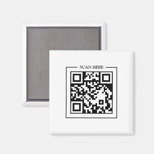 QR Code Scan Me Business Logos door sign Magneet (Voorkant / Achterkant)