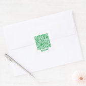  QR-code SCAN ME groene vierkant Sticker (Envelop)