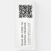 QR-code Scan me Modern minimalistisch Simple White Spandoek (Verticaal)