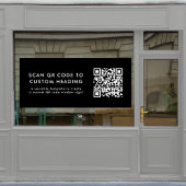 QR-code | Scan me Modern stijlvolle zwarte promoti Raamsticker