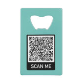 QR-code Scan me Moderne flesopening Uw kleuren Creditkaart Flessenopener (Voorkant)