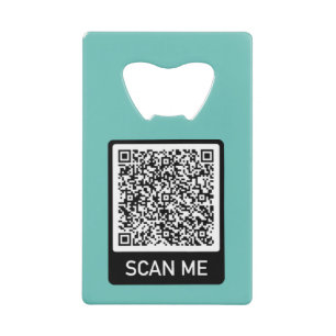 QR-code Scan me Moderne flesopening Uw kleuren Creditkaart Flessenopener