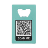 QR-code Scan me Moderne flesopening Uw kleuren Creditkaart Flessenopener (Achterkant)