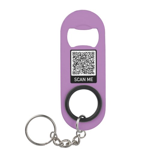QR-code Scan me Moderne Sleutelhanger flesopening  Mini Flessenopener (Voorkant)