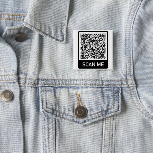QR Code - Scan Me Professional Personalized Button (In situ)