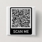 QR Code - Scan Me Professional Personalized Button (Voorkant)