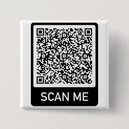 QR Code - Scan Me Professional Personalized Button (Voorkant)