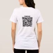 QR Code Scan Me Reclame T-Shirt | Nieuwsgierig? (Achterkant)