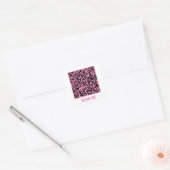  QR-code SCAN ME roze vierkant Sticker (Envelop)