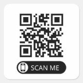 QR-code Scan me Sticker (Voorkant)