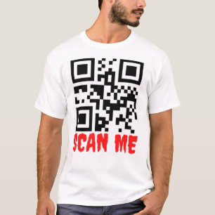 Qr code Scan me Zoeken me Identificatie Scanstreep T-shirt