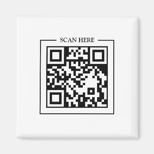 QR-code scan mij bedrijfslogo's deur bord Magneet (Voorkant)