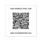 QR Code Scan Naam Website Bedrijfsstempel Sjabloon Zelfinktende Stempel (Design)