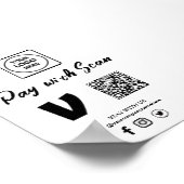 QR-code scan om bedrijfsbetaling weer te geven  Poster (Hoek)