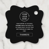 QR-code scan review ons | Product bedankkaart hang Bedankjes Labels (Achterkant)