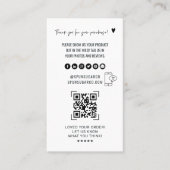 QR-code scan review ons | Product bedankt Visitekaartje (Voorkant)