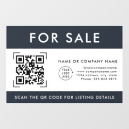 QR-code scan te koop | Zakelijk logo Raamsticker