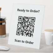 QR Code Scan to Pay Reclamebord Met Voetstuk (Insitu)