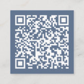 QR Code Scan to RSVP Dusty Blue Enclosure Card Informatiekaartje (Achterkant)