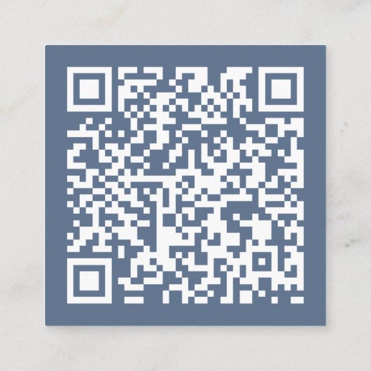 QR Code Scan to RSVP Dusty Blue Enclosure Card Informatiekaartje (Achterkant)