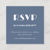 QR Code Scan to RSVP Dusty Blue Enclosure Card Informatiekaartje (Voorkant)