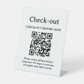 QR-code scan voor hotelvertrek Reclamebord Met Voetstuk (Voorkant)