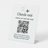 QR-code scan voor hotelvertrek Reclamebord Met Voetstuk (Voorkant)