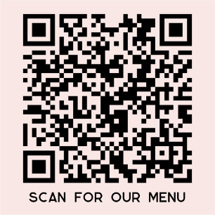 QR Code Scan voor Menu Blush Roze Sticker