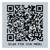 QR Code Scan voor Menu Powder Blue Sticker