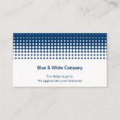QR-code scan voor specials wit blauw bedankt Visitekaartje (Voorkant)