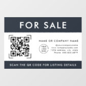 QR-code scan voor verkoop | Zakelijk logo Raamsticker (Vel)