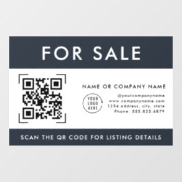 QR-code scan voor verkoop | Zakelijk logo Raamsticker
