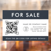 QR-code scan voor verkoop | Zakelijk logo Raamsticker (Vel 2)