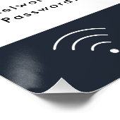 QR Code Scan Wifi | Zakelijk Logo Contactloos  Perfect Poster (Hoek)