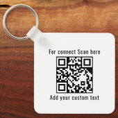 QR-code scan zakelijk logo promo sleutelhangers (Voorkant)