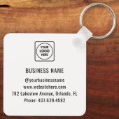 QR-code scan zakelijk logo promo sleutelhangers (Achterkant)