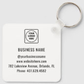 QR-code scan zakelijk logo promo sleutelhangers (Achterkant)