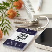 QR-code scan zakelijk logo promotie sleutelhangers (Voorkant Rechts)