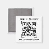 QR-code scan | Zakelijk logo promotionele magneet (Voorkant / Achterkant)