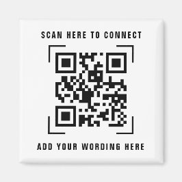 QR-code scan | Zakelijk logo promotionele magneet