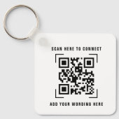 QR-code scan | Zakelijke logo promotionele sleutel Sleutelhanger (Voorkant)