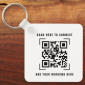 QR-code scan | Zakelijke logo promotionele sleutel Sleutelhanger (Voorkant)