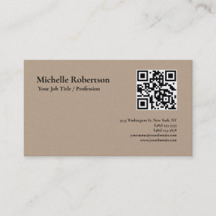 QR-code scanbaar Minimalistisch Aanpasbaar Visitekaartje