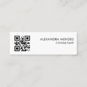 QR-code scanbaar Modern Stijlvol Trendy Mini Visitekaartje (Voorkant)