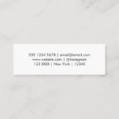 QR-code scanbaar Modern Stijlvol Trendy Mini Visitekaartje (Achterkant)