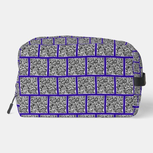 QR-code scaninfo aangepaste kleur gepersonaliseerd Toilettasje (Achterkant)