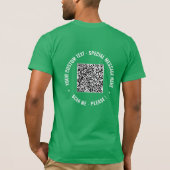 QR Code Scaninfo Aangepaste tekst Aangepast T-shir T-shirt (Achterkant)